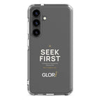 Galaxy Clear Case — Seek First — White — Samsung Galaxy S24