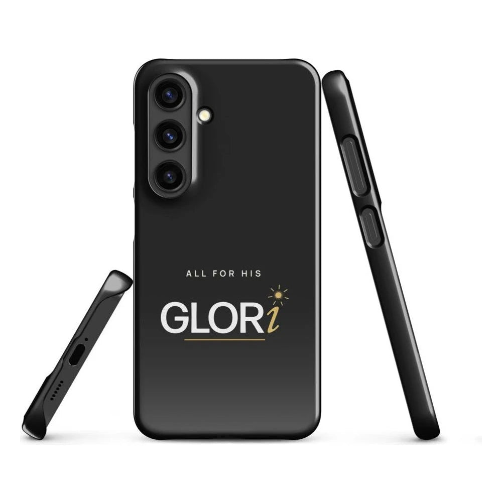 Galaxy Slim Snap Case — All for His GLORi — Black — Samsung Galaxy S24