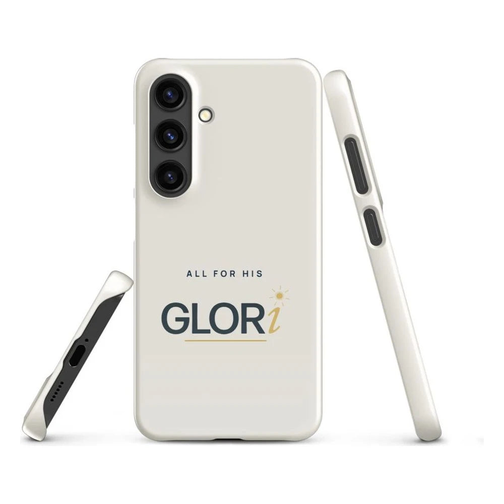 Galaxy Slim Snap Case — All for His GLORi — Cream — Samsung Galaxy S24