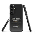 Galaxy Slim Snap Case — Ask, Seek, Knock — Black — Samsung Galaxy S24