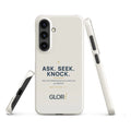 Galaxy Slim Snap Case — Ask, Seek, Knock — Cream — Samsung Galaxy S24