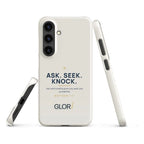 Galaxy Slim Snap Case — Ask, Seek, Knock — Cream — Samsung Galaxy S24