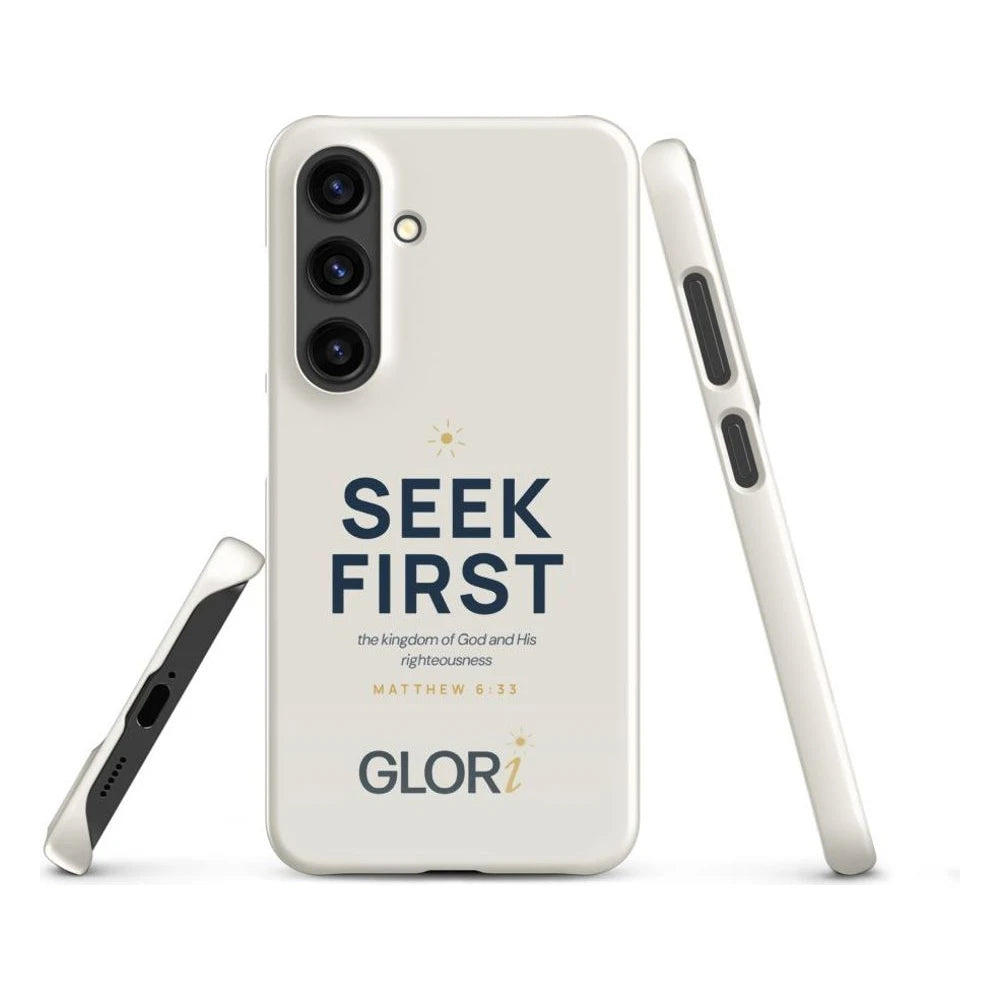 Galaxy Slim Snap Case — Seek First — Cream — Samsung Galaxy S24
