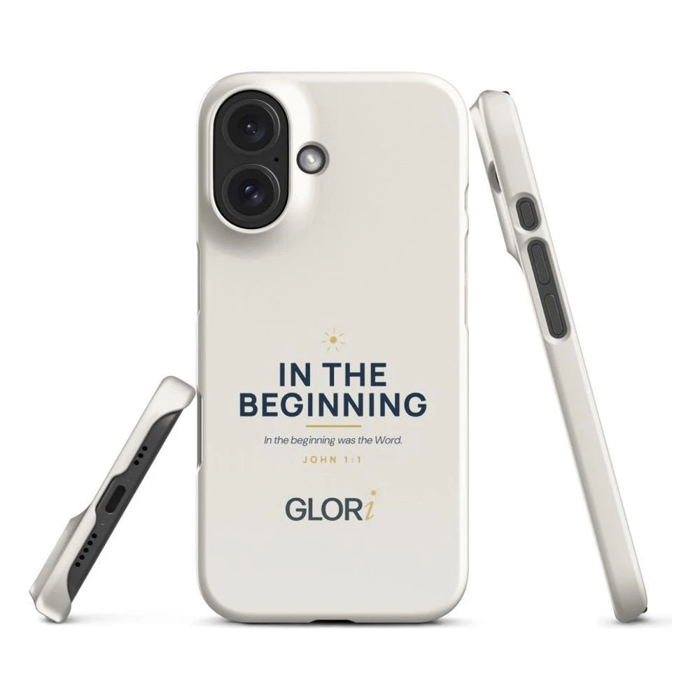 Slim Snap Case — In the Beginning — Cream — iPhone 16