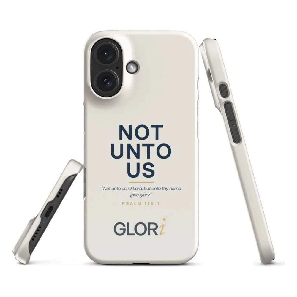 Slim Snap Case — Not Unto Us — Cream — iPhone 16