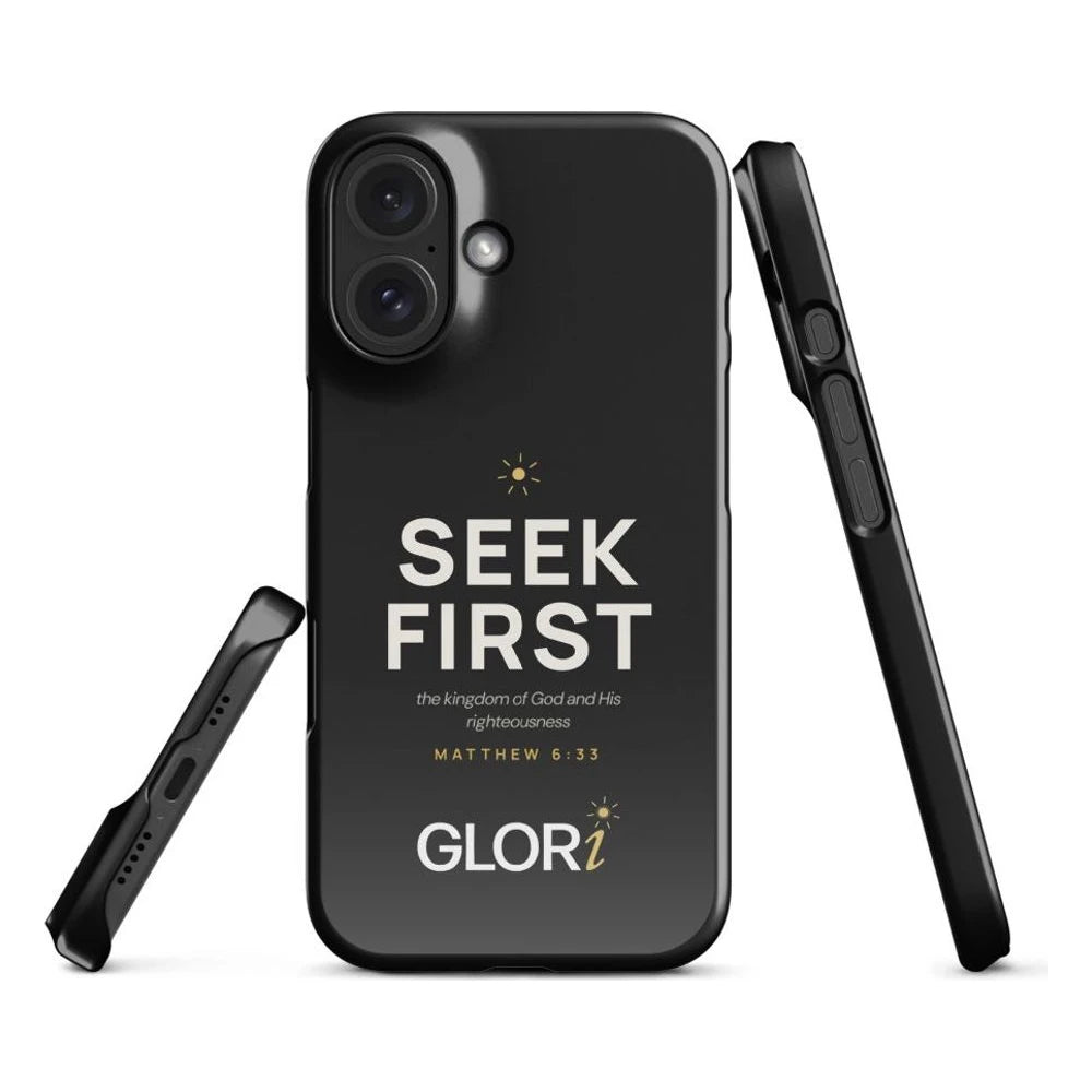 Slim Snap Case — Seek First — Black — iPhone 16