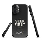 Slim Snap Case — Seek First — Black — iPhone 16