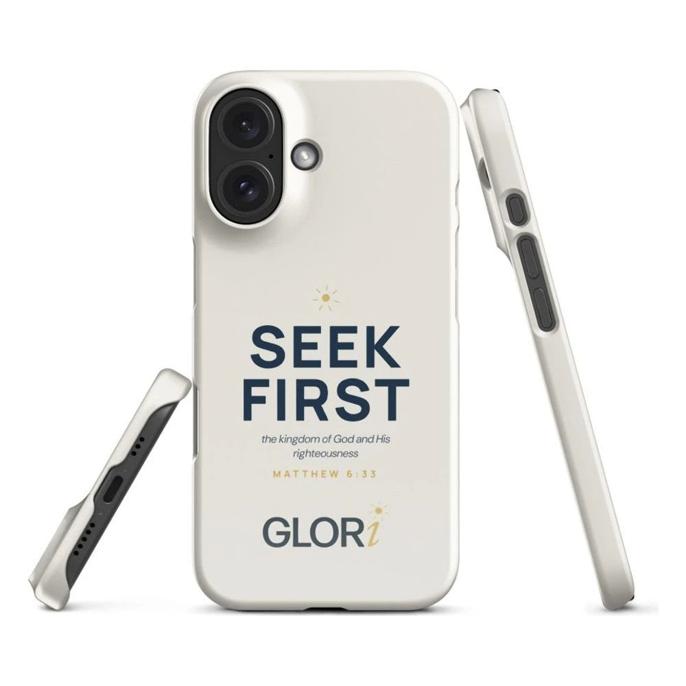 Slim Snap Case — Seek First — Cream — iPhone 16