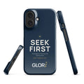 Slim Snap Case — Seek First — Navy — iPhone 16