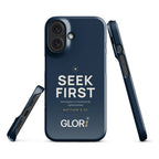 Slim Snap Case — Seek First — Navy — iPhone 16