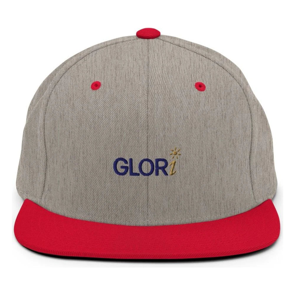 Heather Grey/ Red, front view