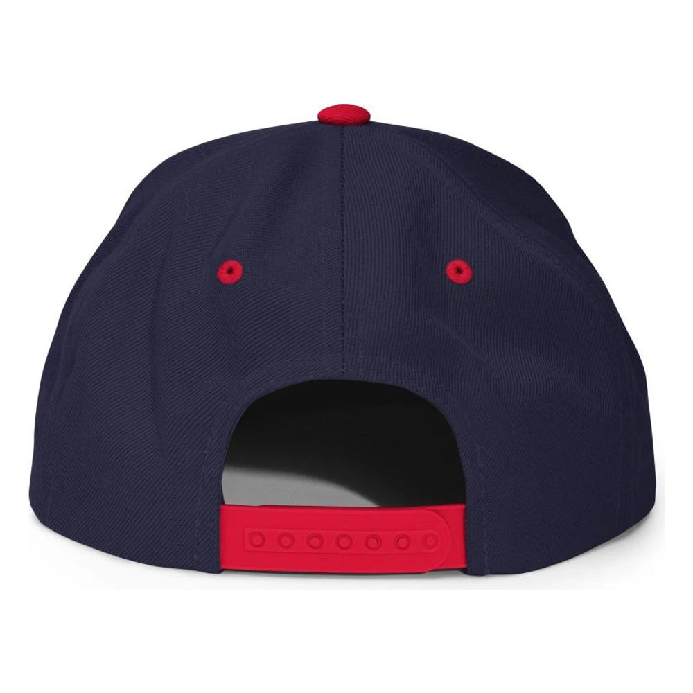 Navy/ Red, back view