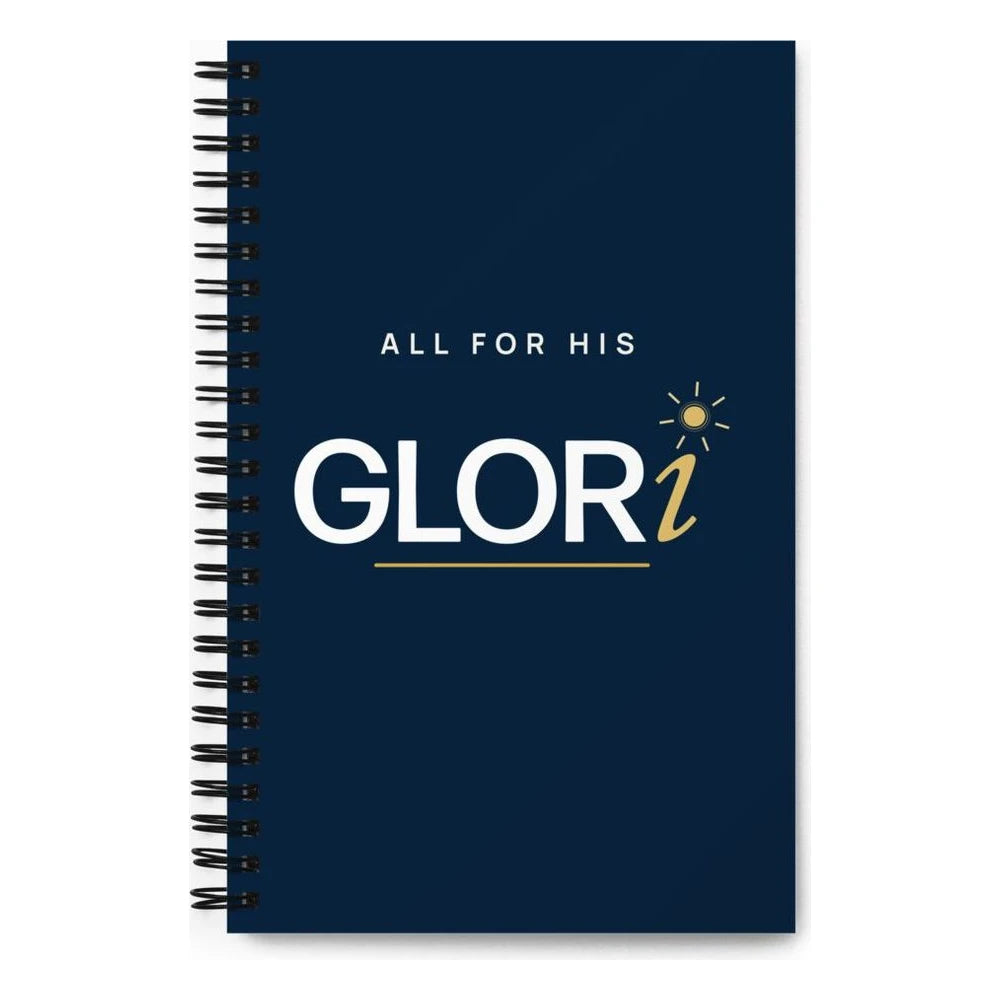 Spiral Notebook — All for His GLORi — Navy