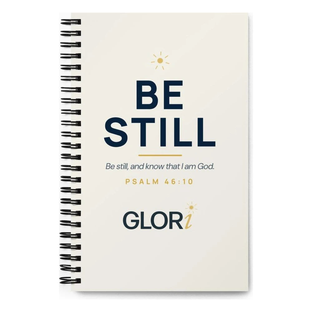 Spiral Notebook — Be Still — Cream