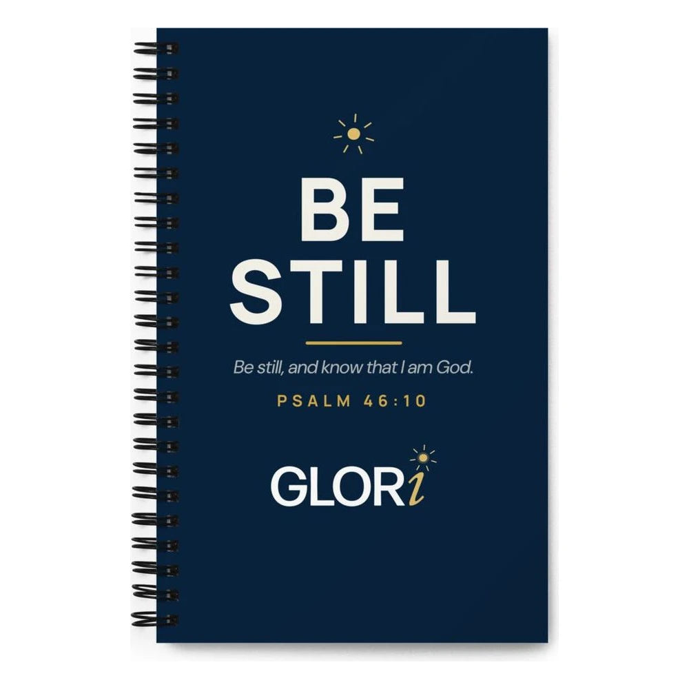 Spiral Notebook — Be Still — Navy