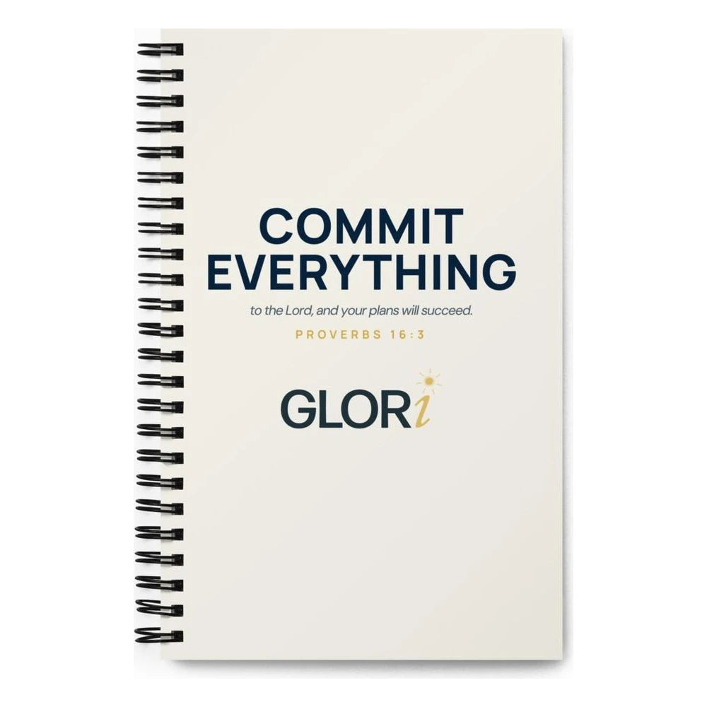 Spiral Notebook — Commit Everything — Cream