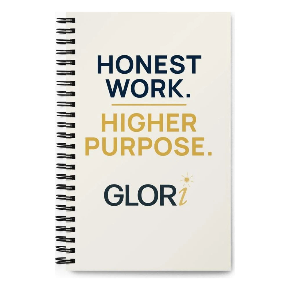 Spiral Notebook — Honest Work. Higher Purpose. — Cream