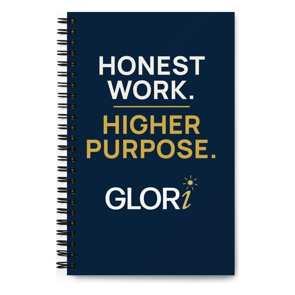 Spiral Notebook — Honest Work. Higher Purpose. — Navy