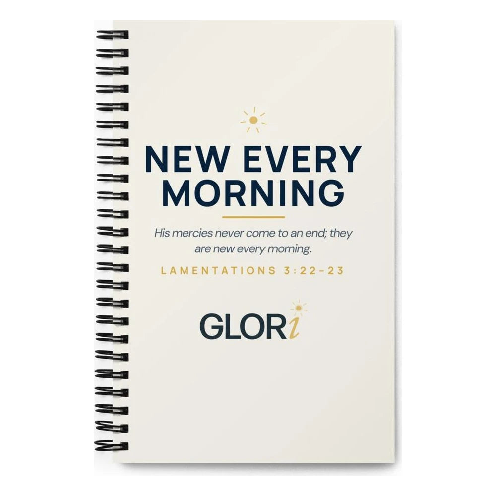 Spiral Notebook — New Every Morning — Cream