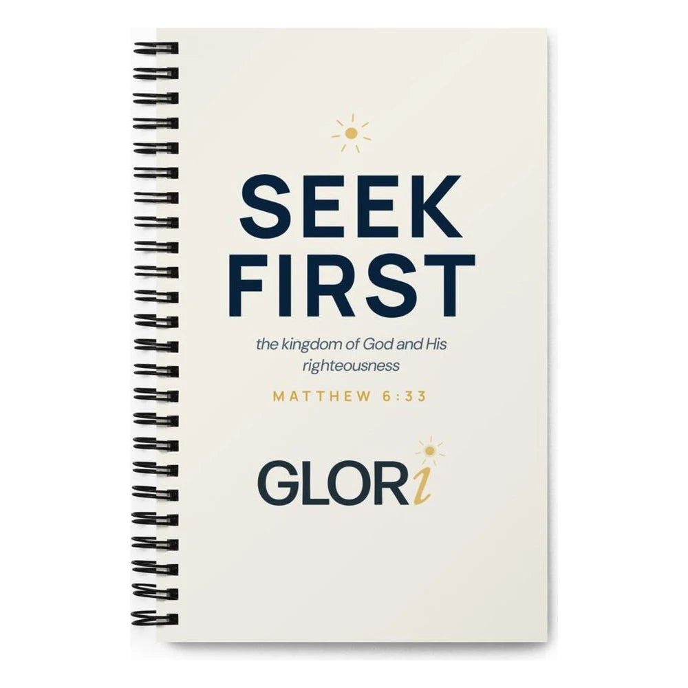 Spiral Notebook — Seek First — Cream