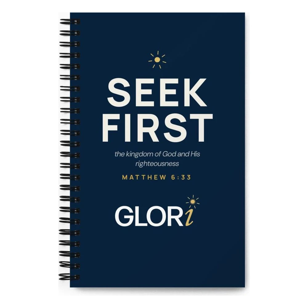 Spiral Notebook — Seek First — Navy