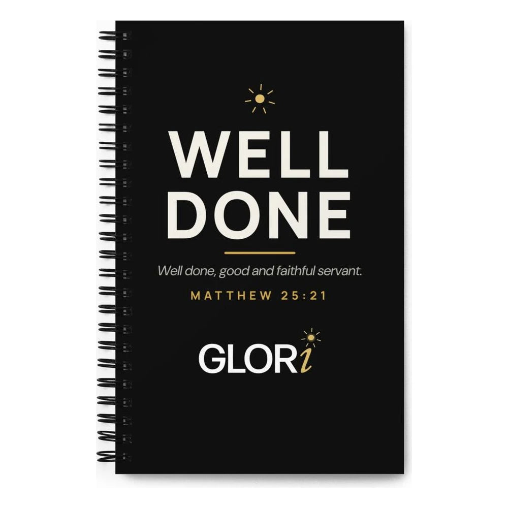 Spiral Notebook — Well Done — Black
