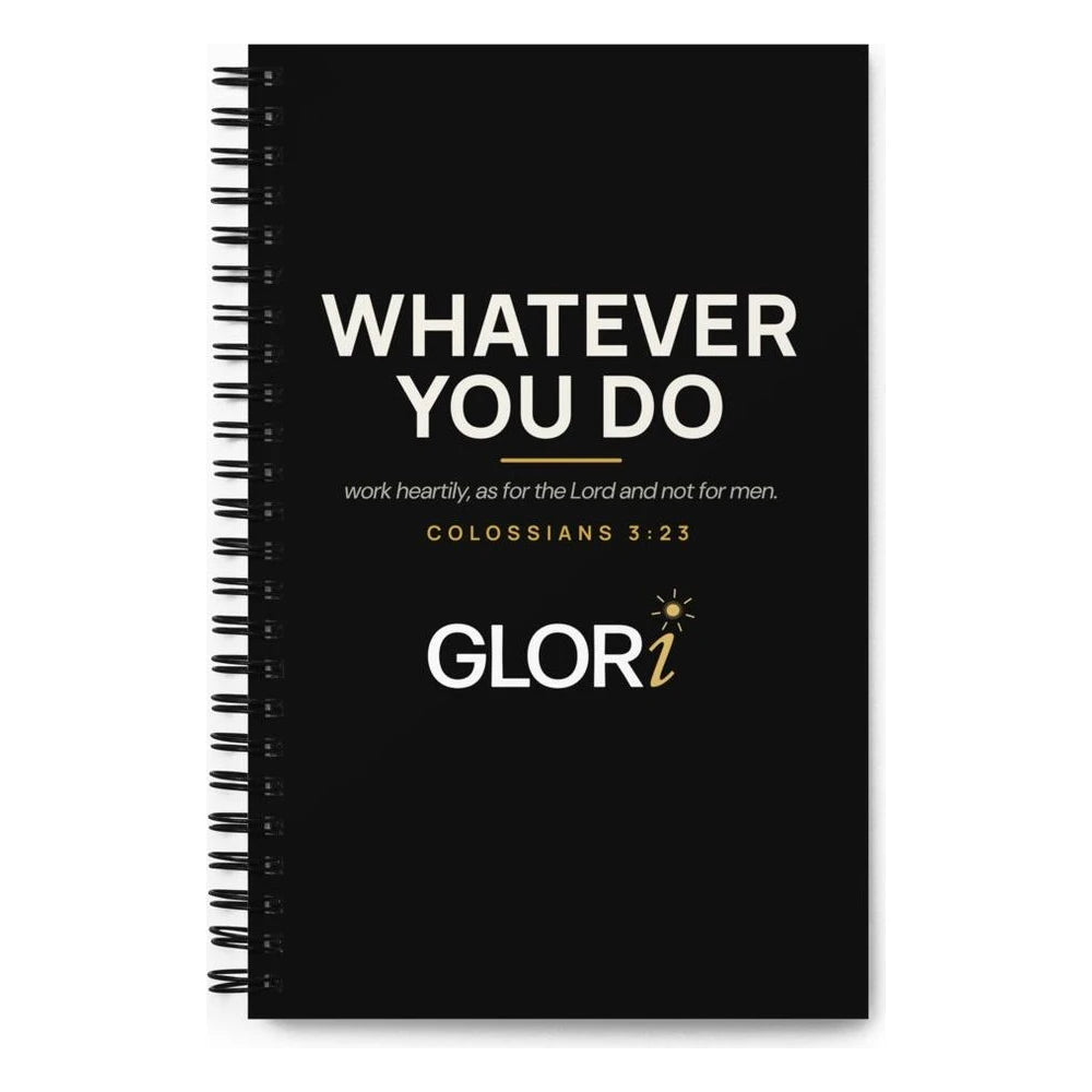 Spiral Notebook — Whatever You Do — Black