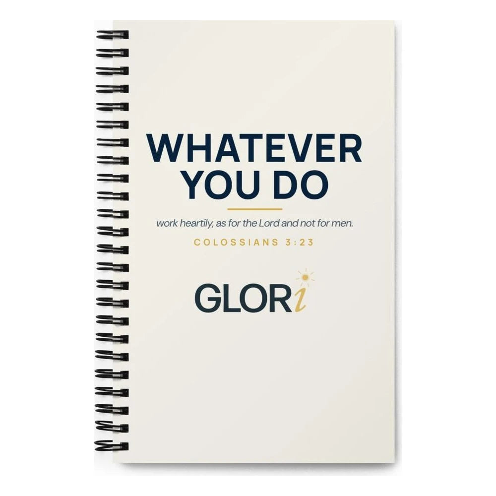 Spiral Notebook — Whatever You Do — Cream