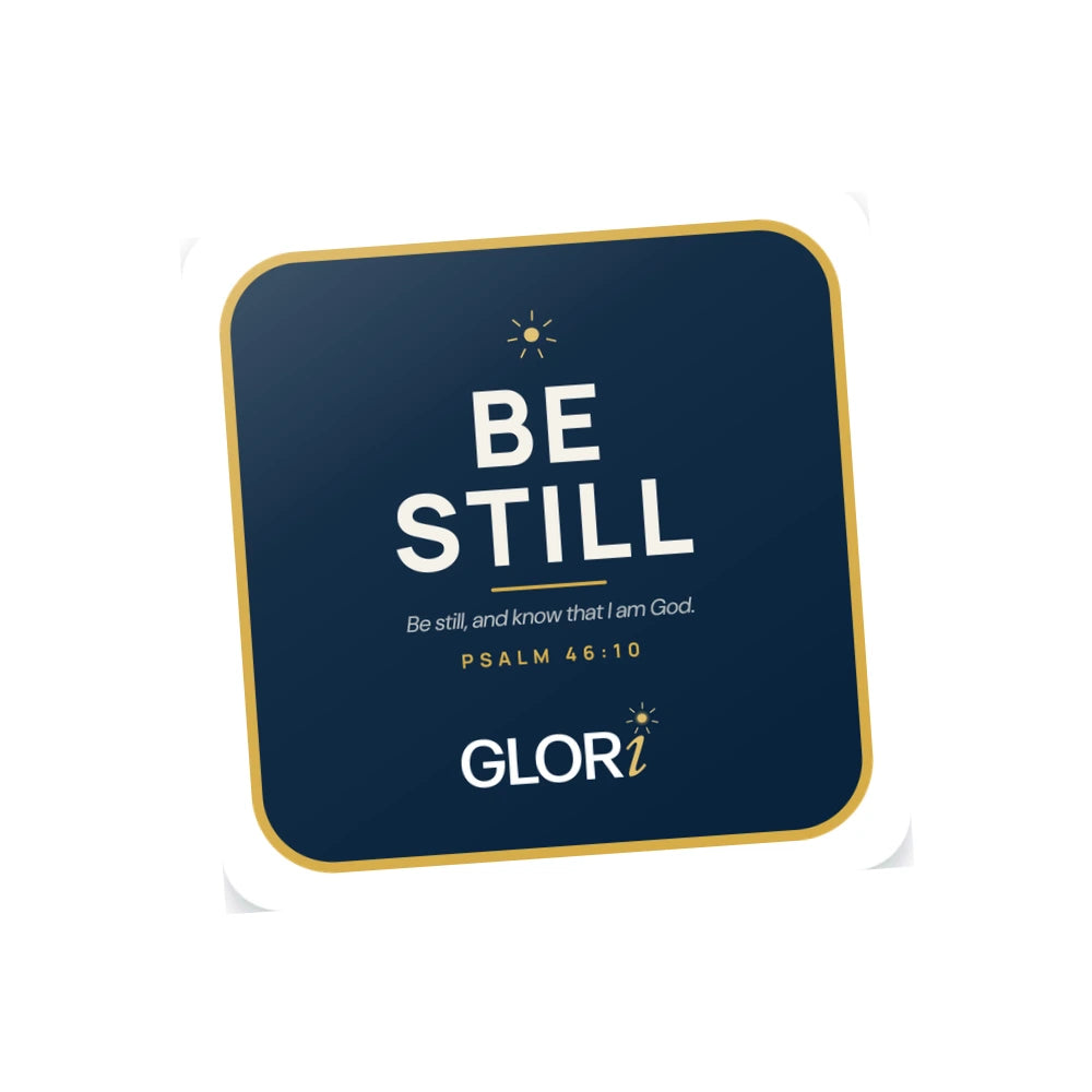 Die-Cut Sticker Pack — Be Still — White