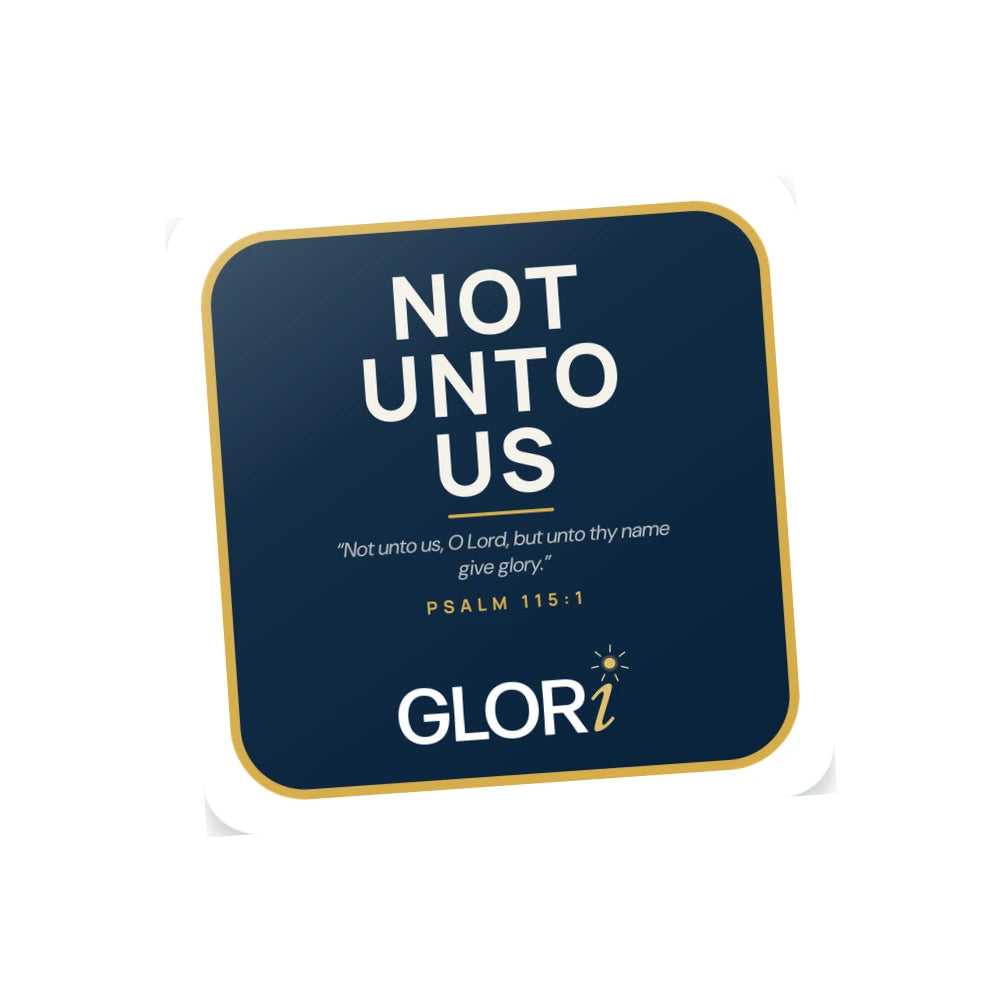Die-Cut Sticker Pack — Not Unto Us — White