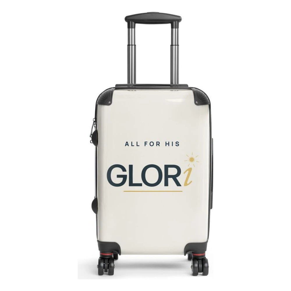 Carry-On Suitcase — All for His GLORi — Cream