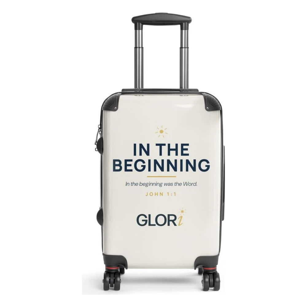Carry-On Suitcase — In the Beginning — Cream