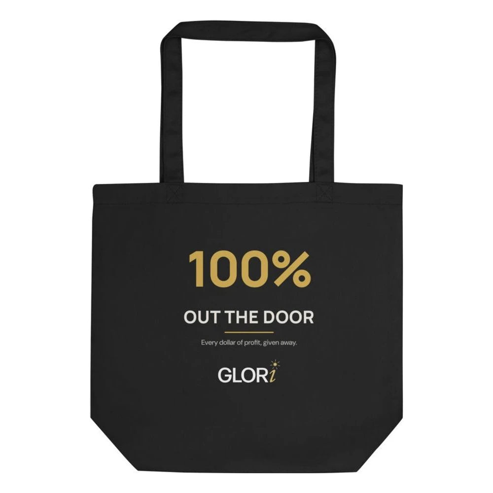 Heavy Canvas Tote — 100% Out the Door — Black
