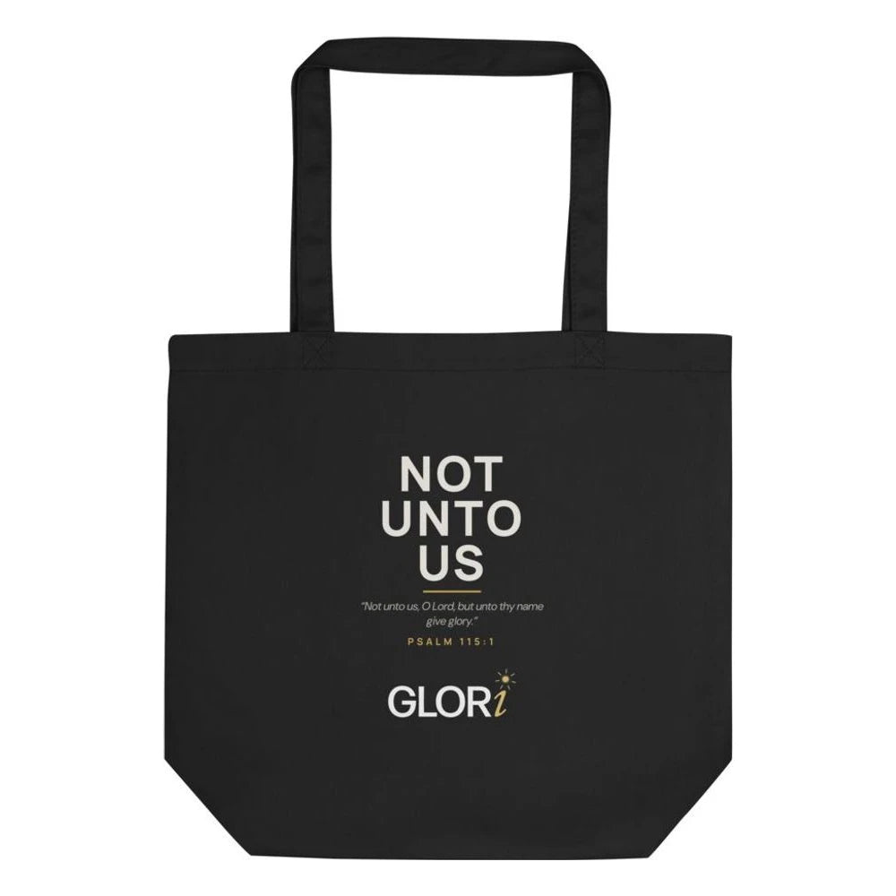 Heavy Canvas Tote — Not Unto Us — Black