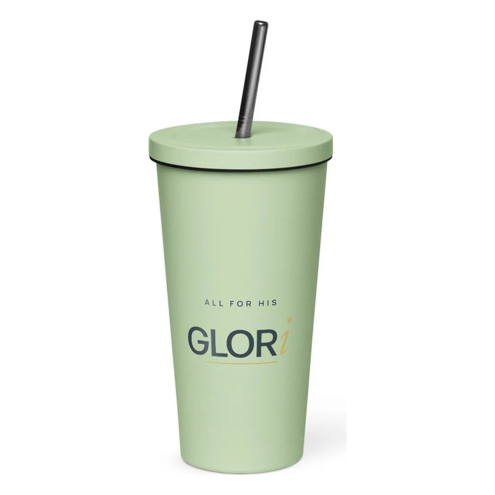 Insulated Tumbler, 20 oz — All for His GLORi — Mint