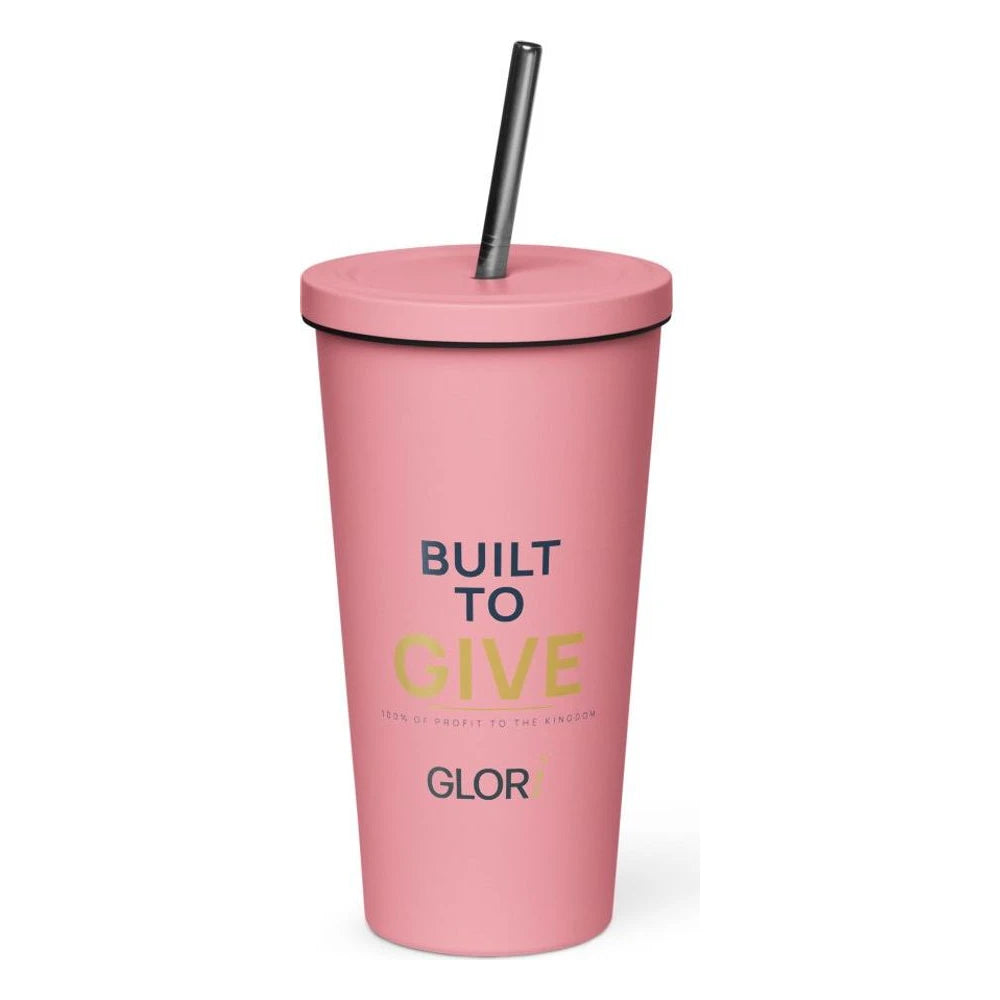 Insulated Tumbler, 20 oz — Built to Give — Pink