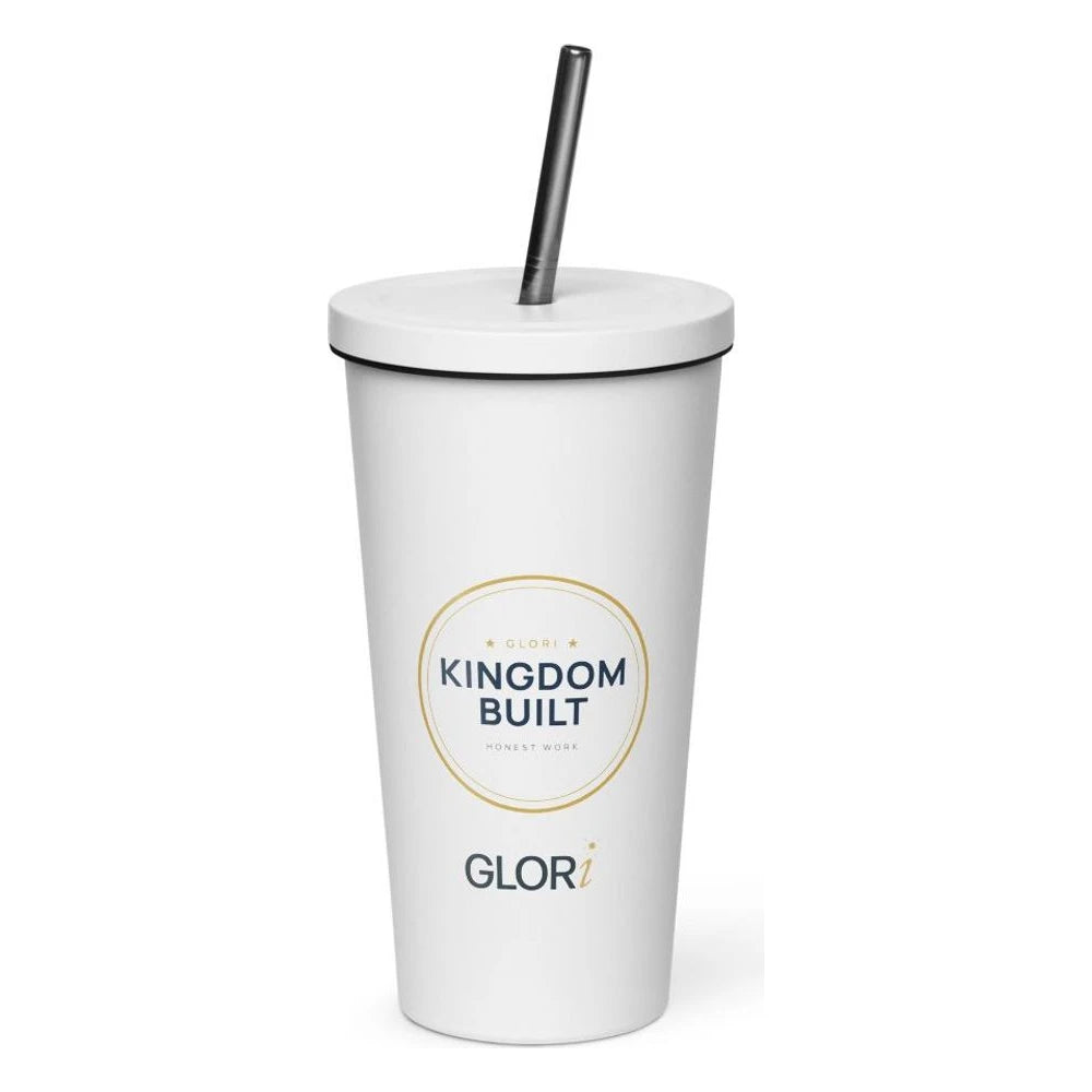 Insulated Tumbler, 20 oz — Kingdom Built — White