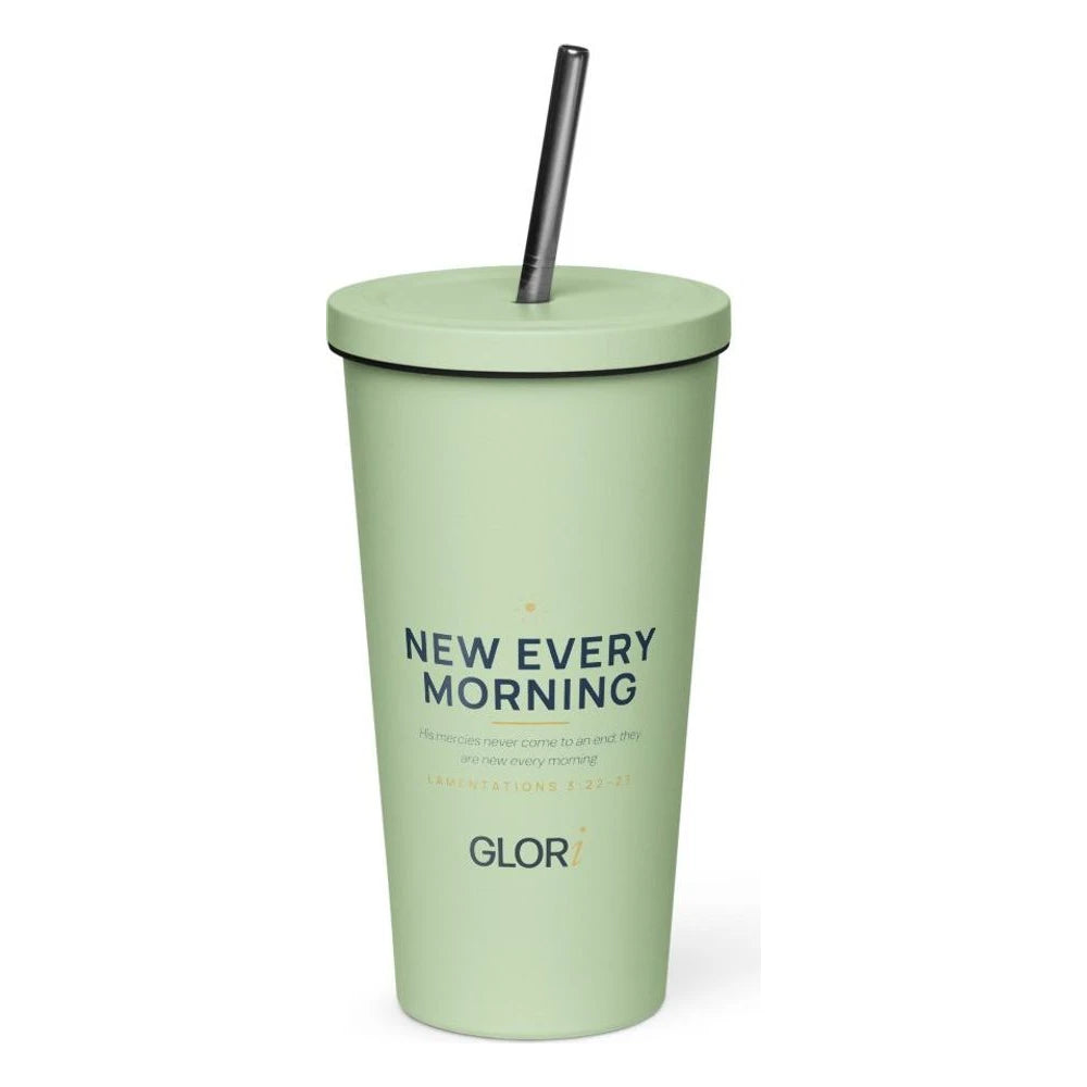 Insulated Tumbler, 20 oz — New Every Morning — Mint