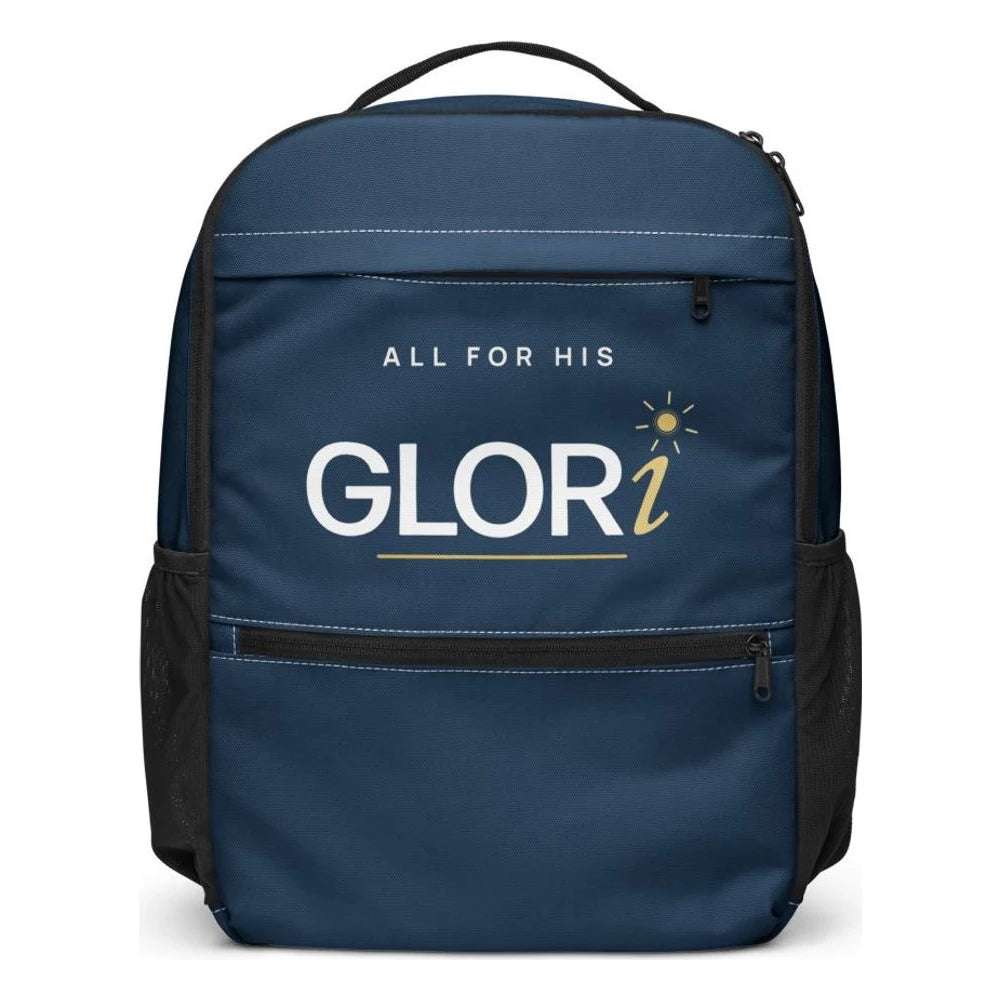 Utility Backpack — All for His GLORi — White