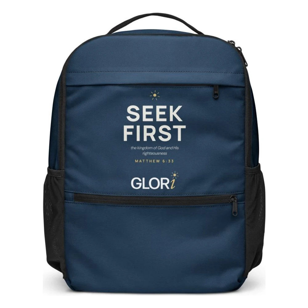 Utility Backpack — Seek First — Black