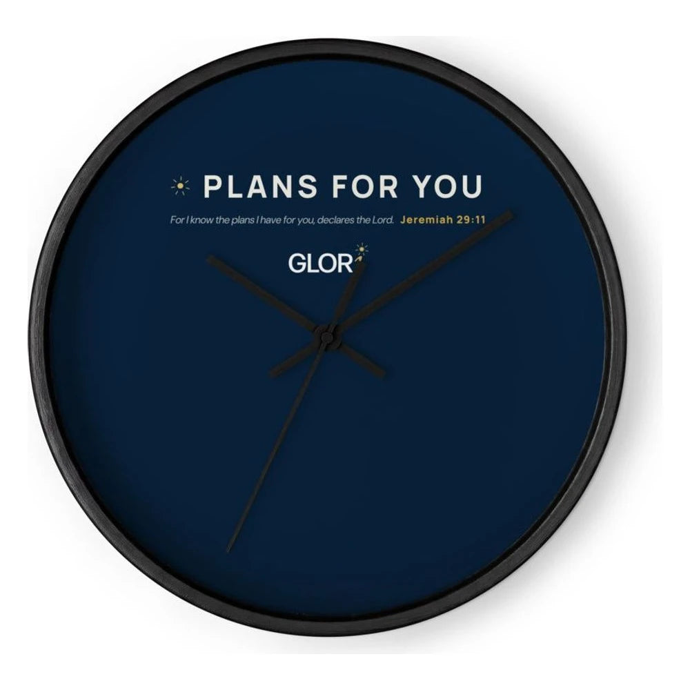 Wall Clock — Plans for You — Black Base/Clock Hand Black