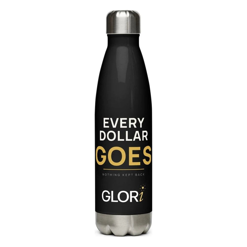 Insulated Water Bottle, 17 oz — Every Dollar Goes — Black