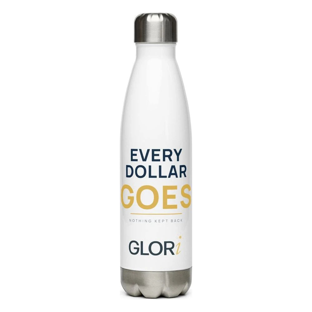 Insulated Water Bottle, 17 oz — Every Dollar Goes — White