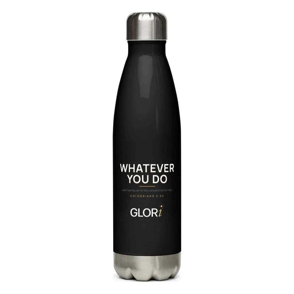 Insulated Water Bottle, 17 oz — Whatever You Do — Black